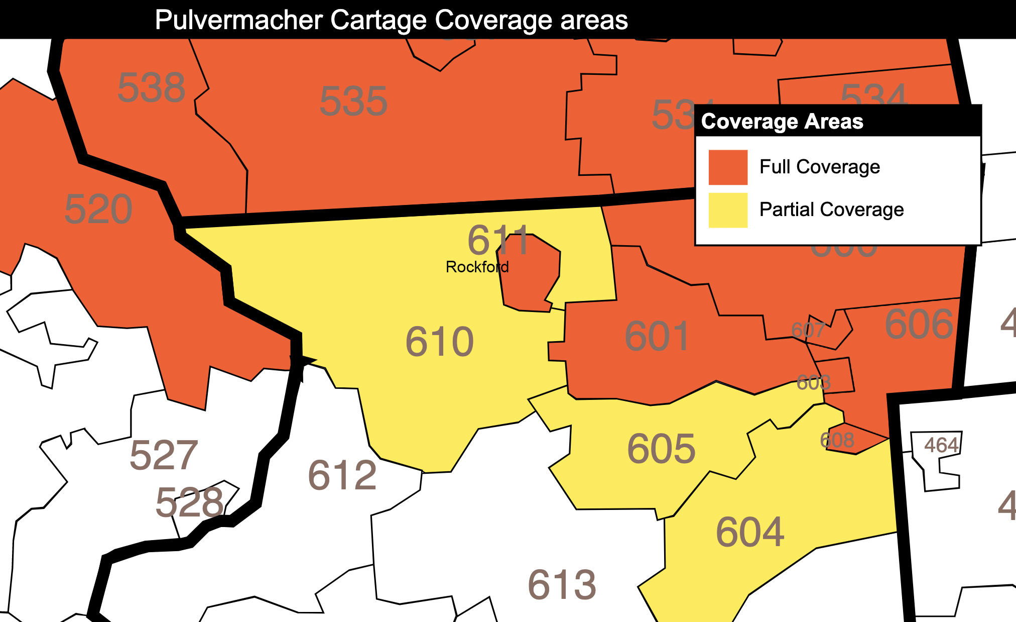 Service Area Pulvermacher Cartage of Wisconsin.